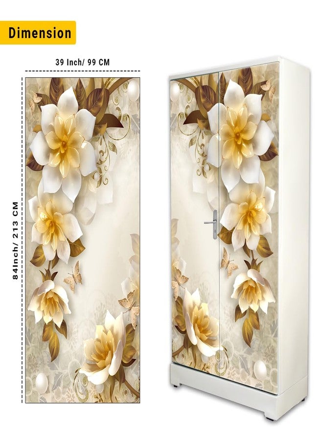Decor1ders ملصقات ورق جدران للخزائن من ديكور1درز لتزيين المنزل، مقاس (213 × 99) سم، ملصق ورق جدران للخزائن للأبواب، ورق جدران من الفينيل PVC، ورق جدران للخزائن، ملصقات لاصقة ذاتية عادية للخزائن (مجموعة من قطعة واحدة) - Image 2